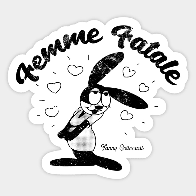 Fanny Cottontail Femme Fatale Sticker by GoAwayGreen